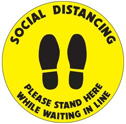 Social Distancing Reminders | Floor Stickers / Labels / Decals